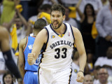 Oklahoma City Thunder v Memphis Grizzlies - Game Four, Memphis, TN - MAY 09: Marc Gasol Photographic Print by Andy Lyons