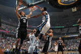San Antonio Spurs v Memphis Grizzlies - Game Four, Memphis, TN - APRIL 25: O.J. Mayo and George Hil Photographic Print by Joe Murphy