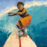 Surfeur Affiches par Becky Kinkead