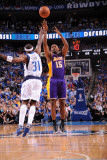 Los Angeles Lakers v Dallas Mavericks - Game Four, Dallas, TX - MAY 8: Ron Artest and Jason Terry Photographic Print by Andrew Bernstein