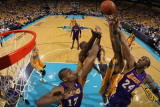 Los Angeles Lakers v New Orleans Hornets - Game Three, New Orleans, LA - APRIL 22: Kobe Bryant and  Photographic Print by Chris Graythen