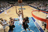 Portland Trailblazers v Dallas Mavericks - Game Five, Dallas, TX - APRIL 25: Shawn Marion and LaMar Photographic Print by Glenn James