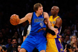 Dallas Mavericks v Los Angeles Lakers - Game Two, Los Angeles, CA - MAY 04: Dirk Nowitzki and Lamar Photographic Print by Kevork Djansezian