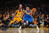 Dallas Mavericks v Los Angeles Lakers - Game One, Los Angeles, CA - MAY 2: Shawn Marion and Kobe Br Photographic Print by Noah Graham