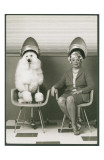 Coneheads Lady and Poodle in Dryers, France Poster