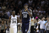 Memphis Grizzlies v San Antionio Spurs - Game Five, San Antonio, TX - APRIL 27: Zach Randolph Photographic Print by Jed Jacobsohn