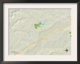 Political Map of Buckner, KY Art