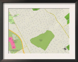 Political Map of Audubon Park, KY Prints