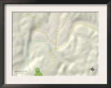 Political Map of Beattyville, KY Posters