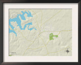 Political Map of Cadiz, KY Prints