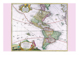 The Americas - the Western Hemisphere Kunstdrucke von Heirs Homanns