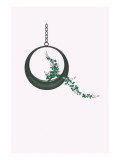 Hagi (Bush Clover) In a Suspended Moon-Shaped Bronze Vase Posters by Josiah Conder