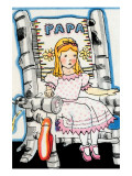 Goldilock Tries Papa Bear's Chair Posters par Julia Letheld Hahn