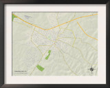 Political Map of Winchester, KY Prints