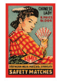 Chinese Lady Safety Matches Print