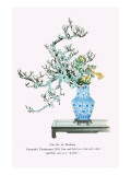 Yamanashi & Takejimayuri (Wild Pear And Lily) In a Blue And White Porcelain Vase Posters by Josiah Conder