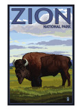 Zion National Park, UT - Bison Poster