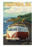 Ventura, California - VW Van Drive Kunstdrucke