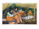 Florida - Seminole Ladies Making Colorful Clothing Pósters