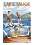 Lake Tahoe, California - Water Skiing Scene Poster