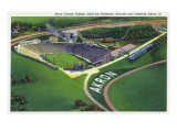 Akron, Ohio - Goodyear Navy Corsair Fighter over Stadium Prints