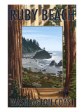 Ruby Beach and Forest - Washington Coast Posters