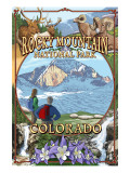 Rocky Mountain National Park, Colorado Montage Print