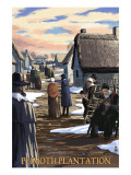 Plimoth Plantation, Massachusetts Scene Prints