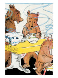 Bears Discover the Porridge Affiches par Julia Letheld Hahn