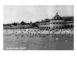 Santa Cruz, California - Crowds on the Beach Photograph Print