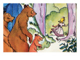 Goldilocks Flees Poster par Julia Letheld Hahn
