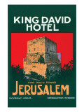 King David Hotel Luggage Label Poster