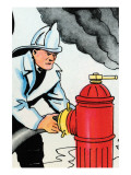 Hooking Up the Fire Hydrant Posters by Julia Letheld Hahn