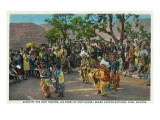 Grand Canyon Nat'l Park, Arizona - Dance of the Hopi in front of Hopi House Poster
