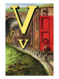V For the Van That Follows the Train Prints by Edmund Evans