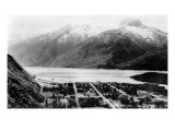 Skagway, Alaska - Aerial Panoramic View of Town Prints