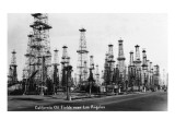 California - View of Oil Fields near Los Angeles Posters