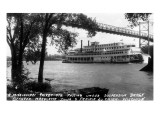 Prairie du Chien, Wisconsin - Mississippi Steamer heading to Marquette, IA Prints