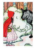 Little Red Riding Hood Meets the Wolf Prints by Julia Letheld Hahn