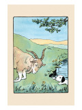 Billy Goat Wont Let Them Out Kunstdruck von Julia Dyar Hardy