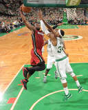 Miami Heat v Boston Celtics - Game Three, Boston, MA - MAY 7: Dwyane Wade and Paul Pierce Photographic Print by Brian Babineau
