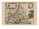 Belgium Poster by Pieter Van der Keere