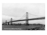 San Francisco, California - Panoramic View of Bay Bridge Poster