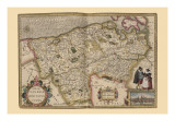 Flanders, Belgium Map Kunstdrucke von Pieter Van der Keere