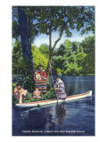 Florida - Seminole Indians by a Dug-Out Canoe Prints