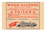 Wood Alcohol - Poison Posters