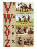 V, W, X, Y, Z Illustrated Letters Posters by Edmund Evans
