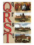 Q, R, S, T Illustrated Letters Prints by Edmund Evans