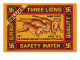 Three Lions Safety Match Prints