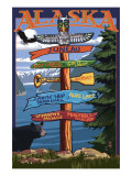 Juneau, Alaska - Destination Sign Prints